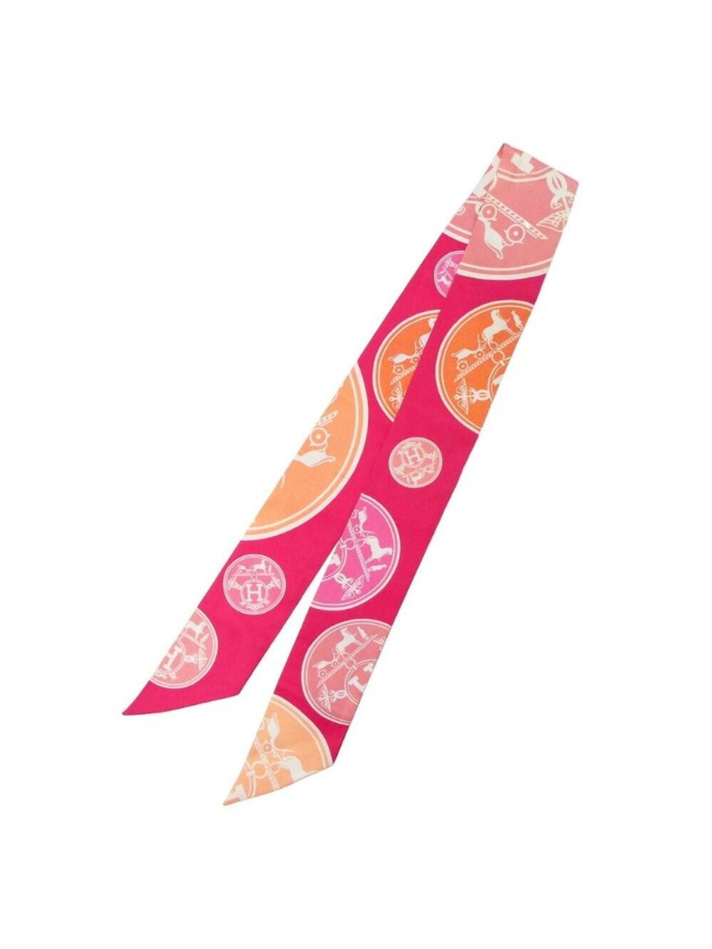 Hermes Twilly Ex Libris Confetti Ex Les Confettis Pink Scarf